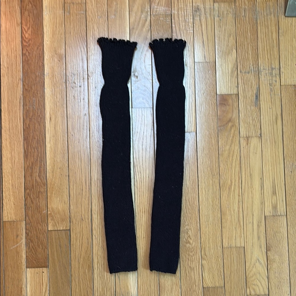 Black Knit Leg Warmers